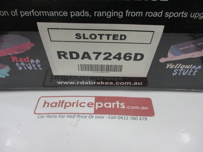 RDA Front Disc Rotors (Pair) Slotted-Dimpled Suits Kia Sorento New Part