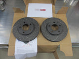 RDA Front Disc Brake Rotors (Pair) Slotted-Dimpled Suits Kia Carnival/Eunos 800/Mazda MPV New Part