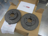 RDA Front Disc Brake Rotors (Pair) Slotted-Dimpled Suits Kia Carnival/Eunos 800/Mazda MPV New Part