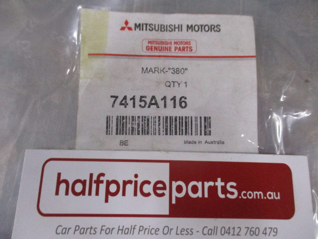 Mitsubishi 380 Genuine 380 Chrome Boot Emblem New Part