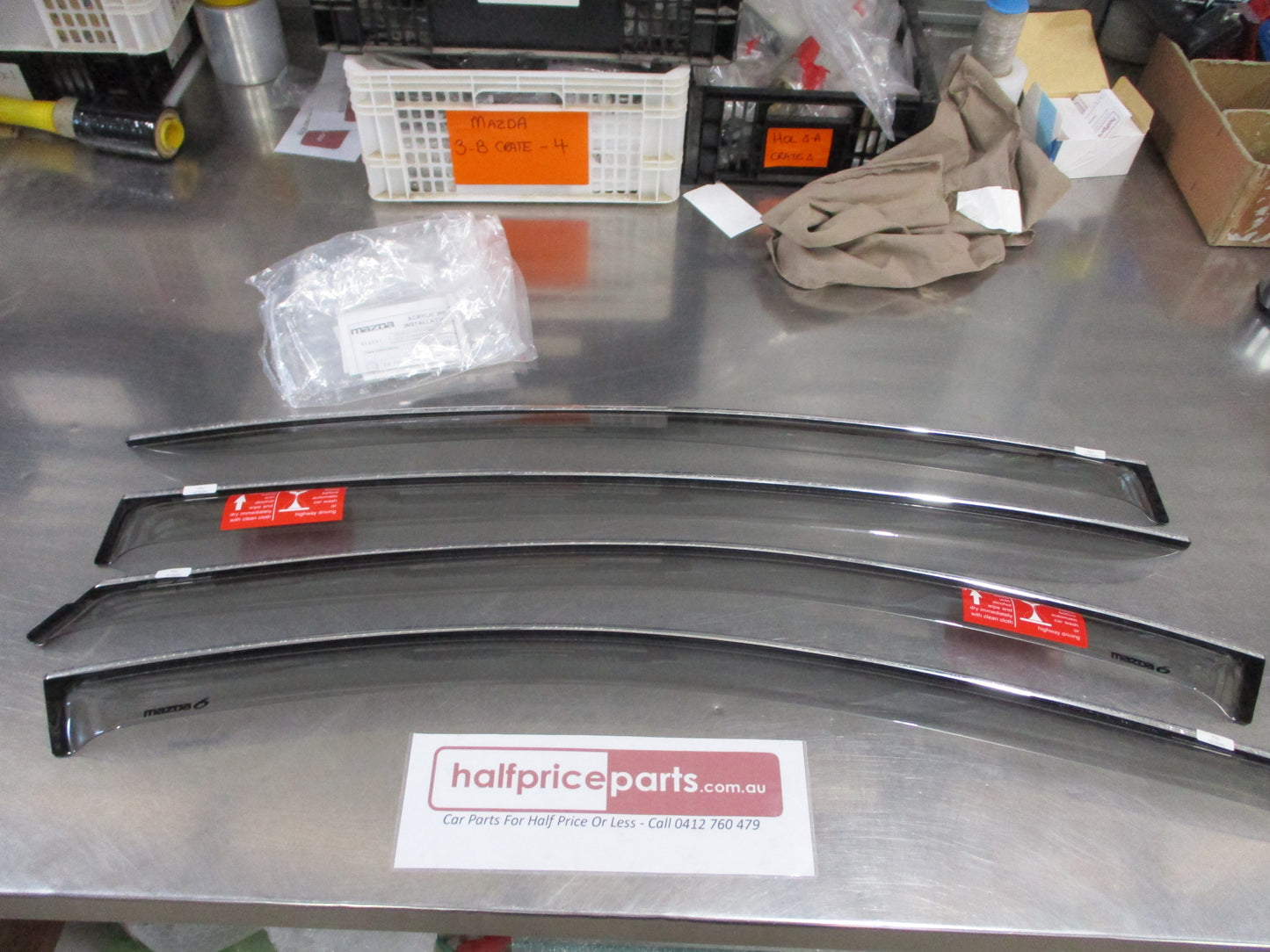 Mazda 6 GJ Genuine Slim Line Tinted Weather Shield Set 4 Kit New Part