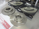 RDA Front Disc Brake Rotors (Pair) Slotted-Dimpled Suits Datsun Stanza New Part