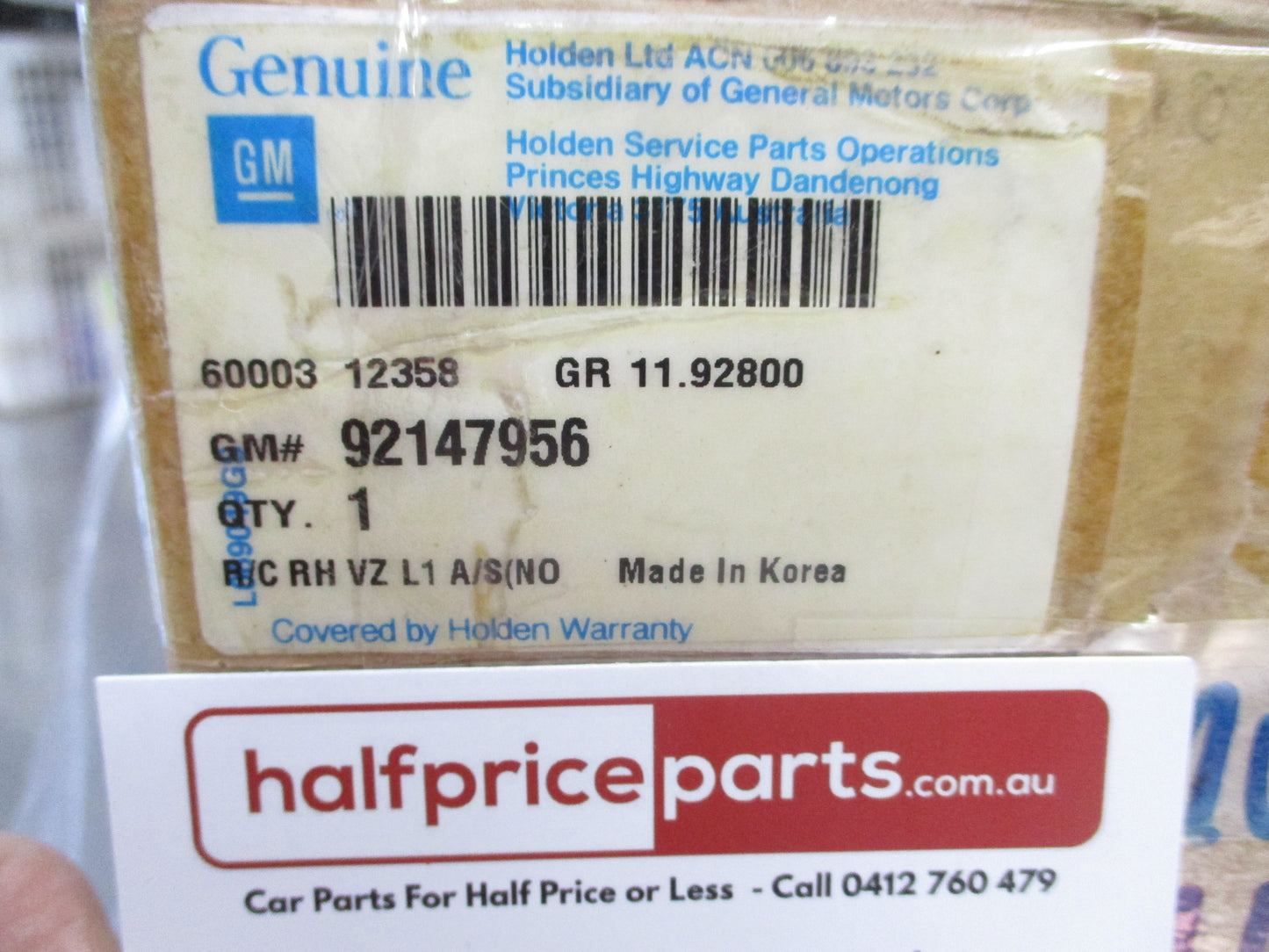 Holden VZ Commodore/Monaro/Calais Genuine Right Rear Tail Light Assembly New Part