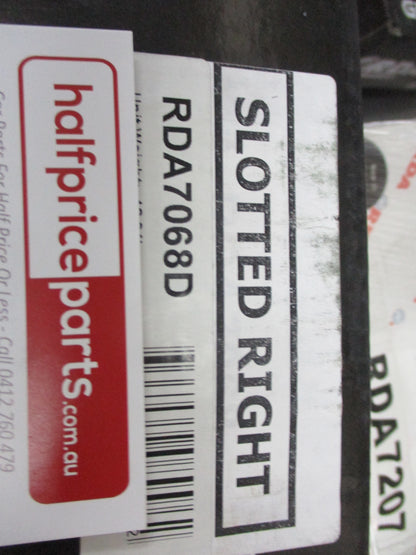 RDA Front Disc Brake Rotors (Pair) Slotted-Dimpled Suits BMW 7 Series New Part