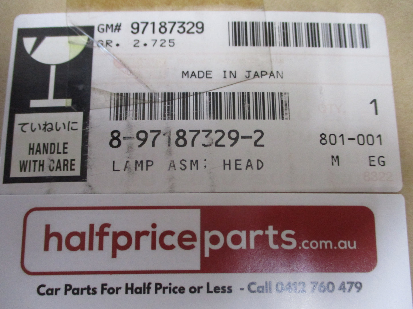 Holden Jackaroo Genuine Right Hand Head Light Assembly New Part