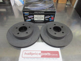 RDA Front Disc Brake Rotors (Pair) Slotted-Dimpled Suits Jeep Grand Cherokee KJ New Part