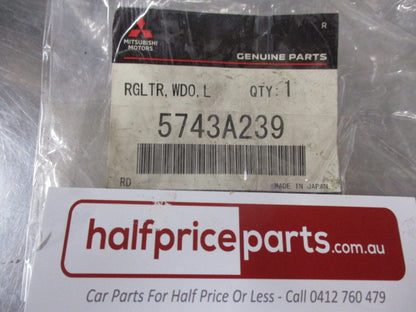 Mitsubishi Outlander Genuine Left Hand Rear Door Regulator New Part