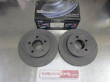 RDA Front Disc Brake Rotors (Pair) Slotted-Dimpled Suits Jeep Grand Cherokee KJ New Part