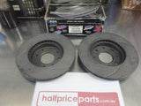 RDA Front Disc Brake Rotors (Pair) Slotted-Dimpled Suits Holden Barina TK New Part