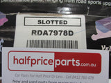 RDA Front Disc Brake Rotors (Pair) Slotted-Dimpled Suits Holden Barina TK New Part