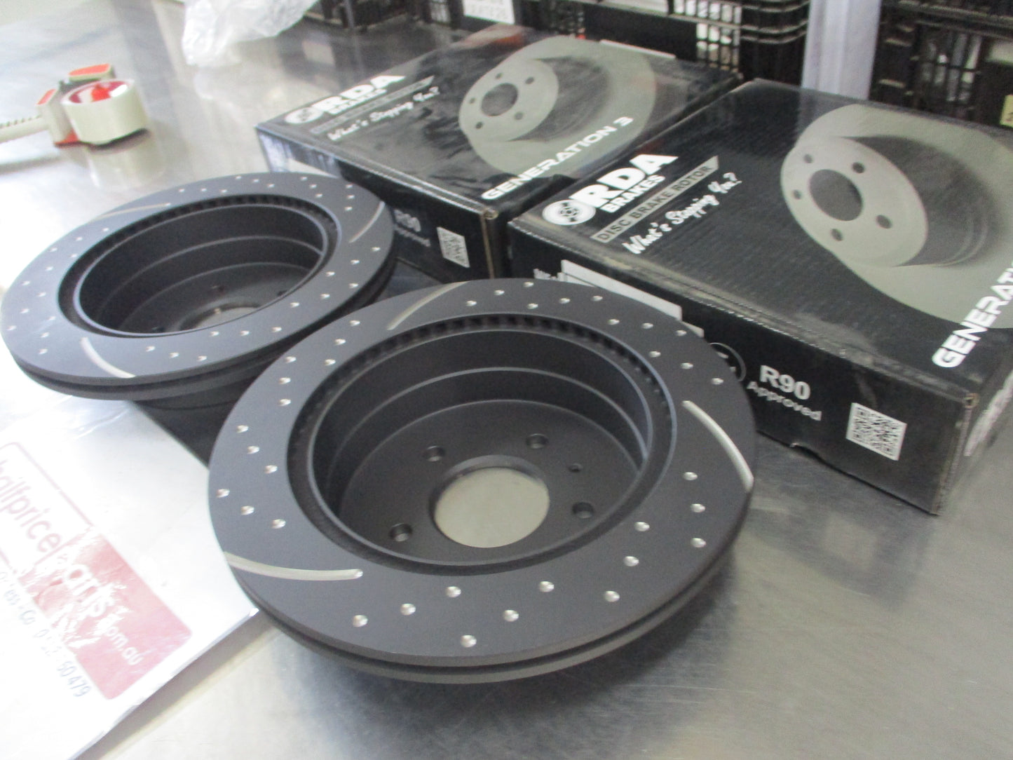 RDA Rear Disc Rotors (Pair) Slotted-Dimpled Suits Holden Captiva New Part