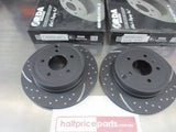 RDA Rear Disc Rotors (Pair) Slotted-Dimpled Suits Holden Captiva New Part