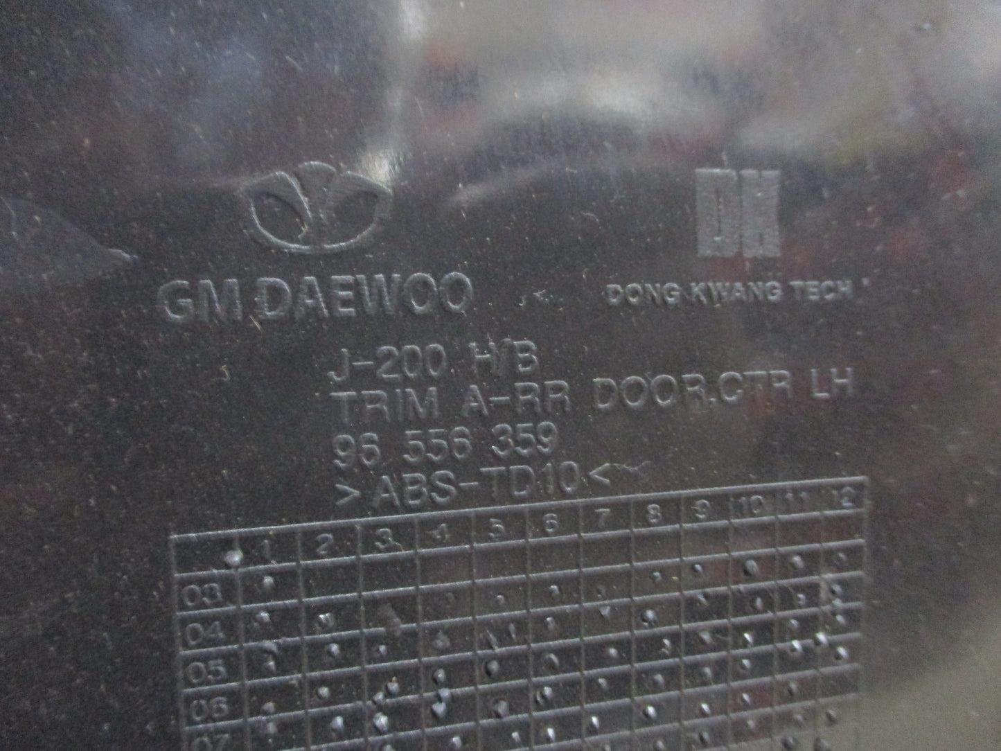 Holden Viva Genuine Left Hand Rear Door Card Trim (Passenger) New Part