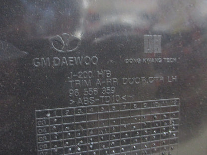 Holden Viva Genuine Left Hand Rear Door Card Trim (Passenger) New Part