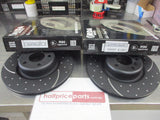 RDA Rear Disc Rotors (Pair) Slotted-Dimpled Suits BMW 1-Series New Part