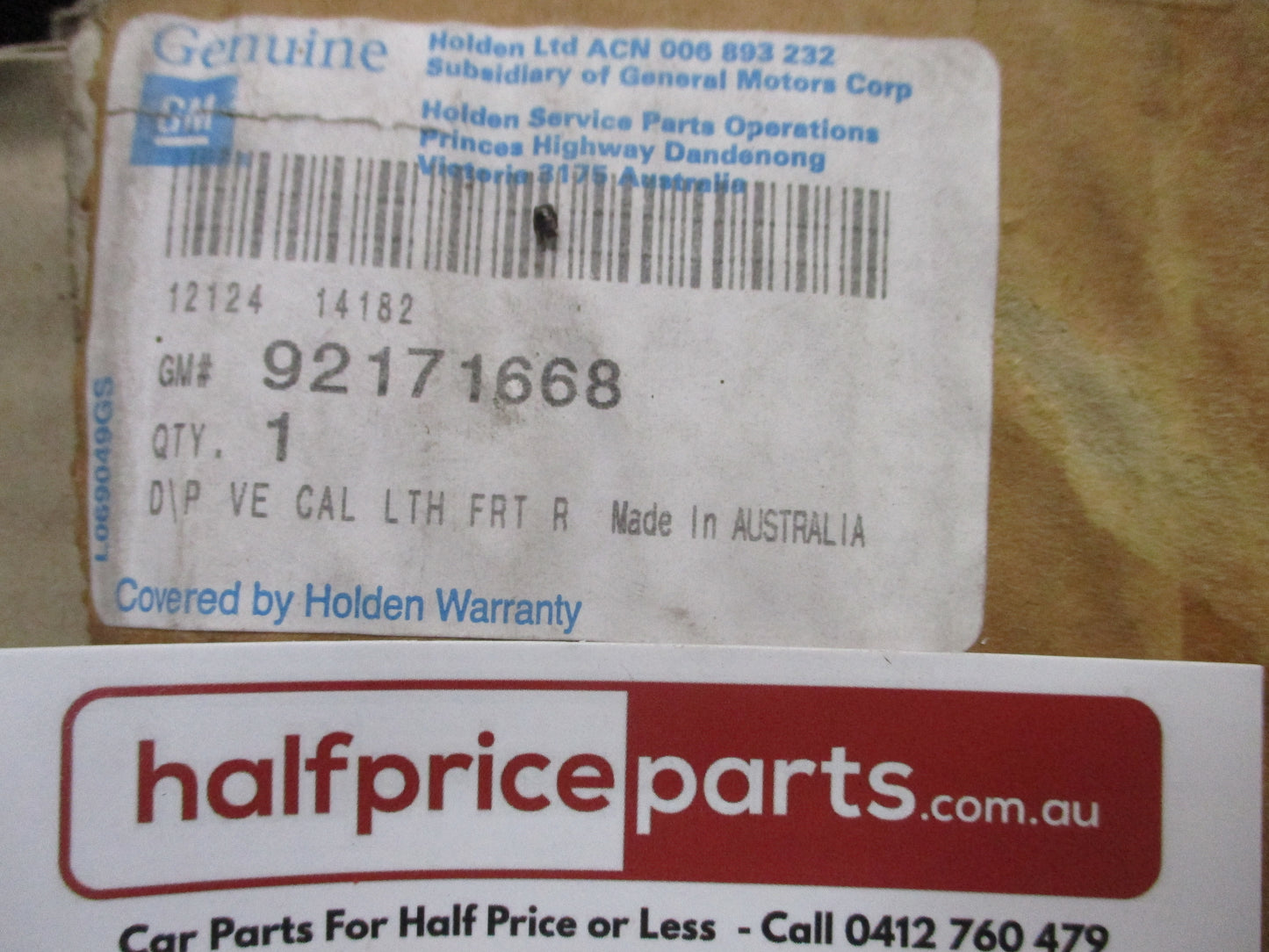 Holden VE Commodore/WM Statesman Genuine Right Hand Front Door Trim (Drivers) New Part.