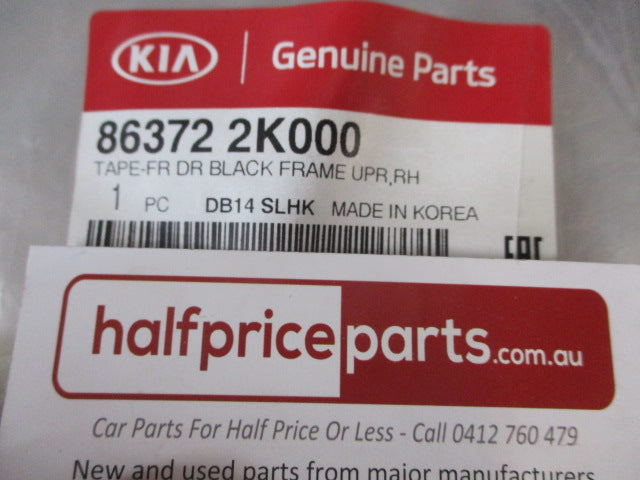 Kia Soul Genuine Right Hand Front Door Black Out Frame Tape New Part