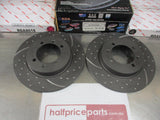 RDA Rear Disc Brake Rotors (Pair) Slotted-Dimpled Suits Proton Persona/Gen2/Satria Neo New Part