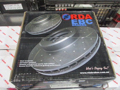 RDA Rear Disc Brake Rotors (Pair) Slotted-Dimpled Suits Proton Persona/Gen2/Satria Neo New Part
