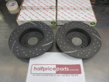 RDA Rear Disc Brake Rotors (Pair) Slotted-Dimpled Suits Nissan Maxima New Part