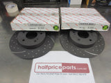 RDA Rear Disc Brake Rotors (Pair) Slotted-Dimpled Suits Nissan Maxima New Part