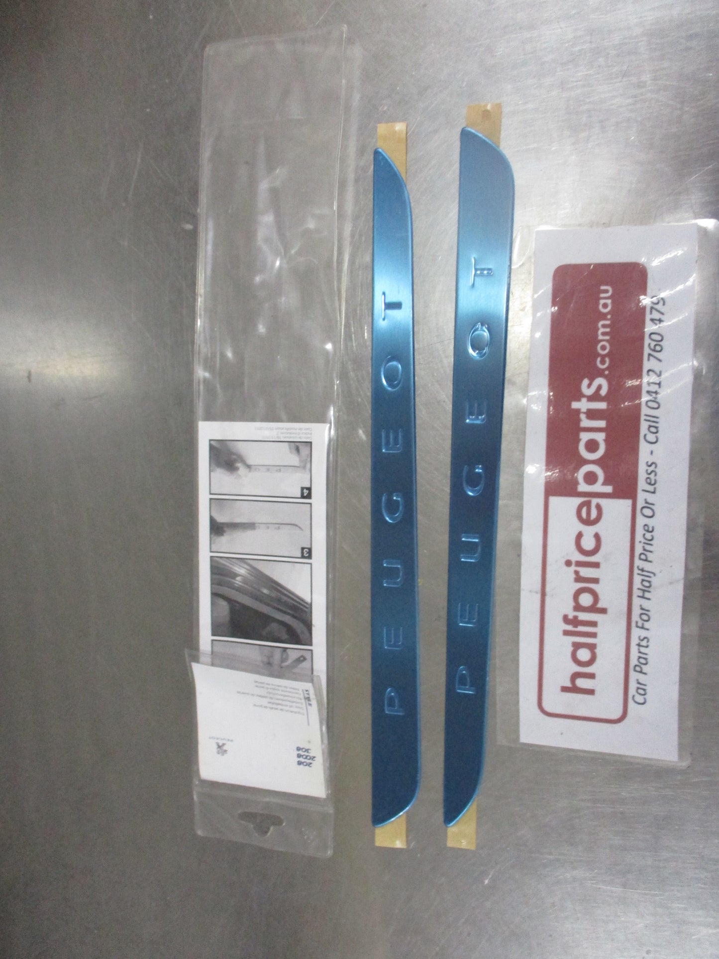 Peugeot 208/2008/308 Genuine Front Stainless Steel Scuff Plates (Pair) New Part