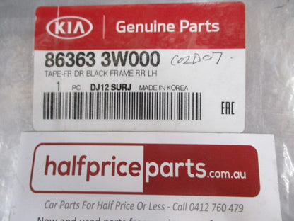 Kia Sportage Genuine  Left Hand Rear Door Pillar Black Out Tape New Part
