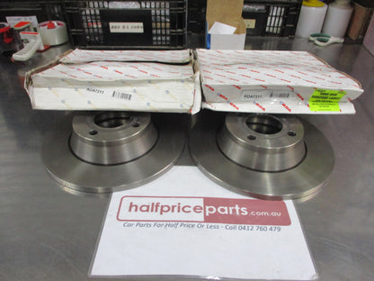 RDA Front Disc Rotors (Pair) Standard Suits Audi 80 Quattro New Part