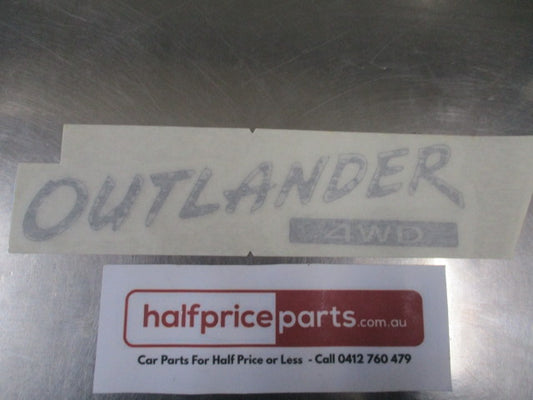 Mitsubishi Outlander Genuine Rear Bumper 'Outlander 4WD' Decal New Part