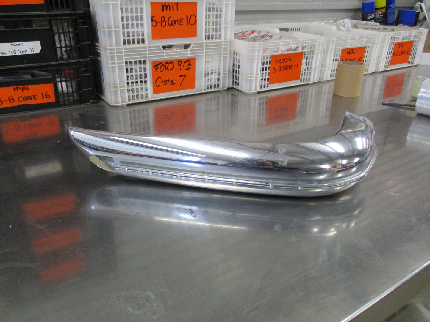 Mercedes Benz W116 Genuine Passenger Rear Bumper Chrome New