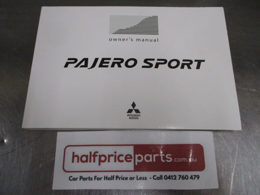 Mitsubishi Pajero Sport Genuine Owners Manual New Part