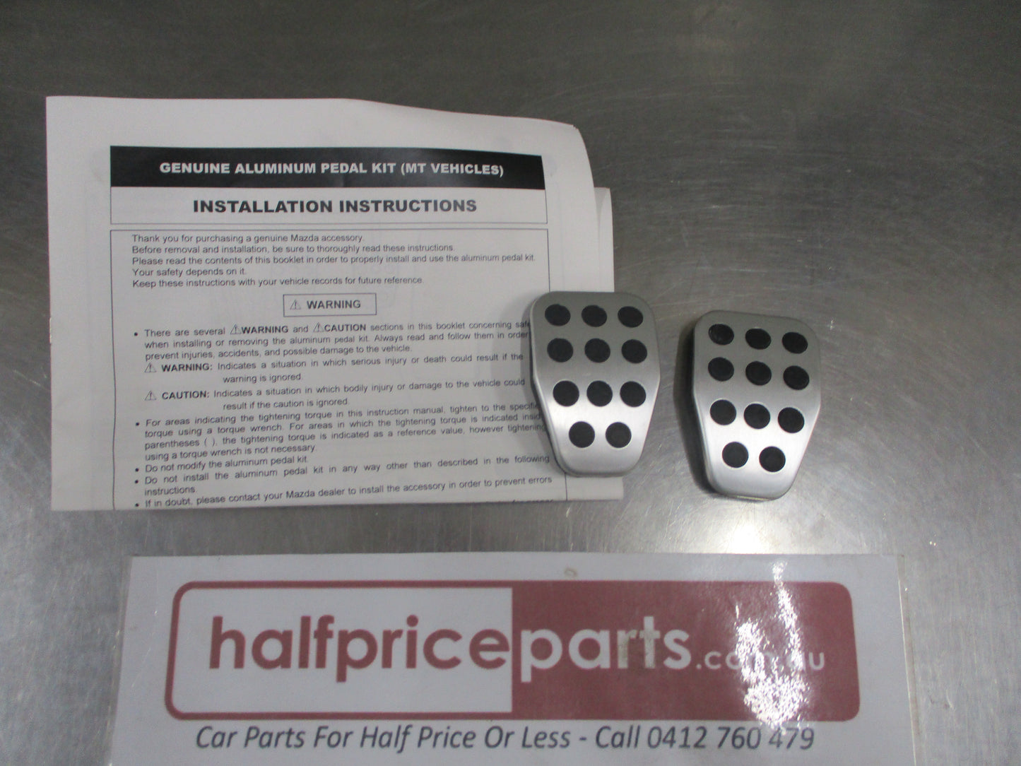 Mazda 2 Genuine Stainless Alloy Pedal Set Manual New Part