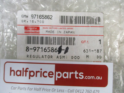 Holden Jackaroo Genuine Front Left Power Window Regulator WITH Motor (Untested) USED Part