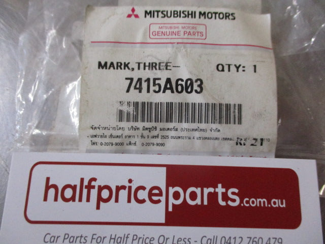 Mitsubishi Lancer/Outlander Genuine Front Chrome Hatch Emblem New Part