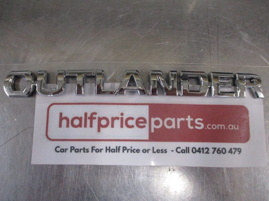 Mitsubishi Outlander Genuine Rear Chrome Tail Gate Emblem New Part