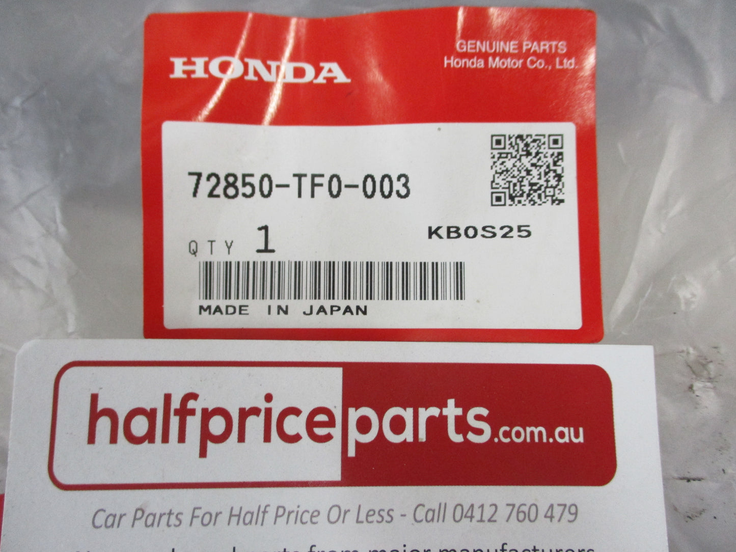 Honda Jazz Genuine Passenger Rear Door Weather Strip New Part