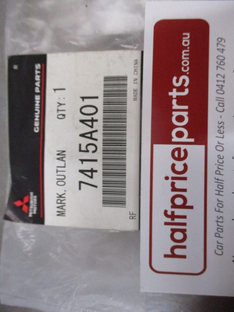 Mitsubishi Outlander Genuine Rear Chrome Tail Gate Emblem New Part