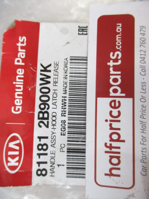 Kia Cerato/Sorento/EV6/Niro/Optima/Picanto/Rondo/Seltos/Sorento/Soul/Sportage/Stinger Genuine Bonnet Latch Release Handle (Black) New Part