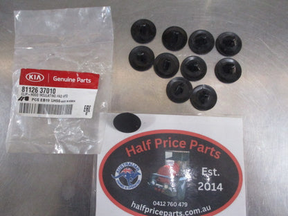 KIA Genuine Pack 10 Bonnet Insulator Retainer Clips New Part