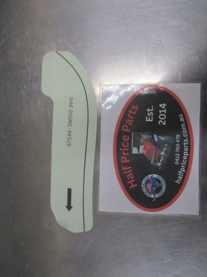 Kia Sportage Genuine Right Hand Rear Rear Door Anti Cip Film New Part