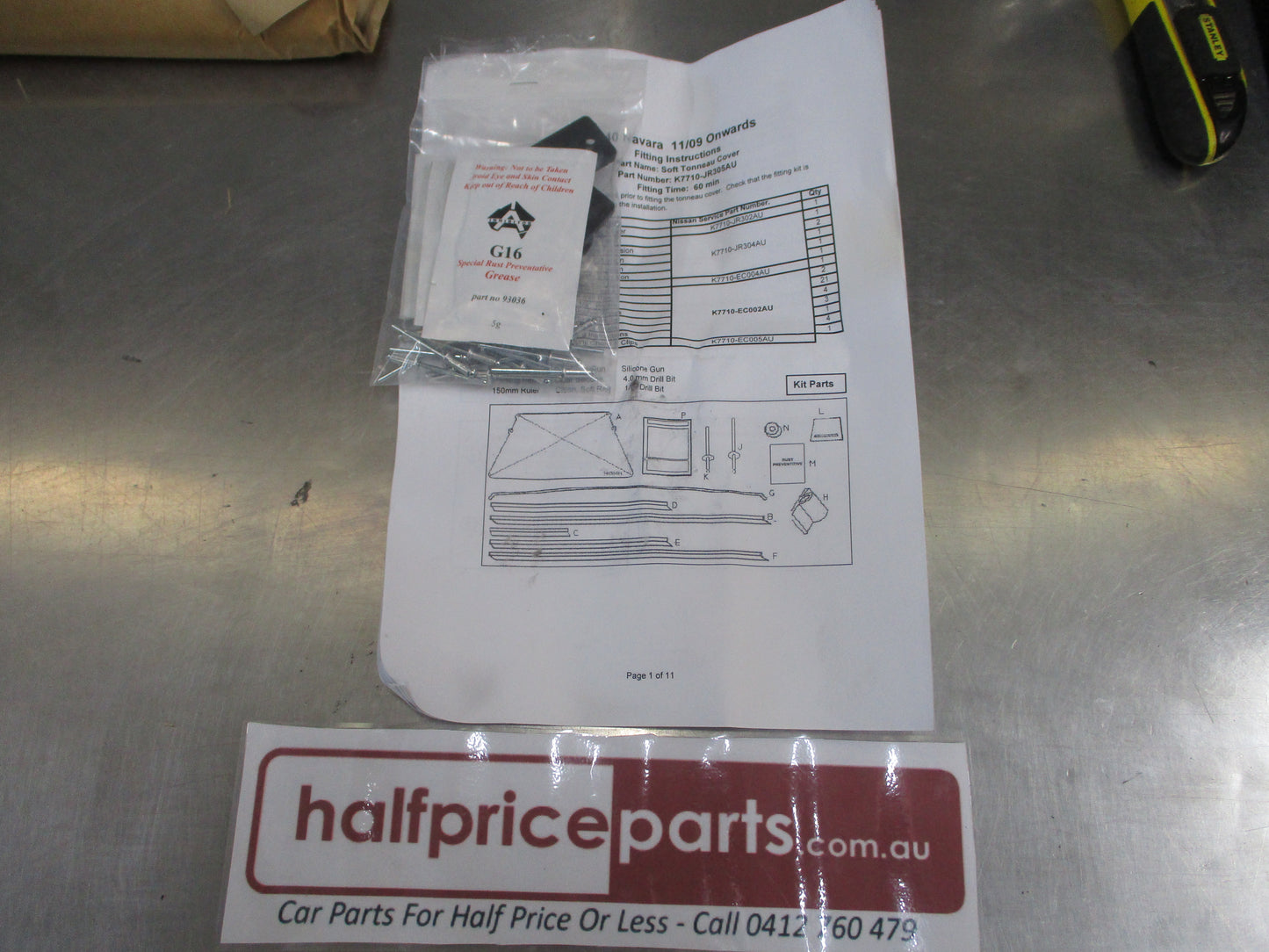 Nissan Navara D40 Thai Genuine Soft Tonneau Cover Kit Suits Sports Bar New Part