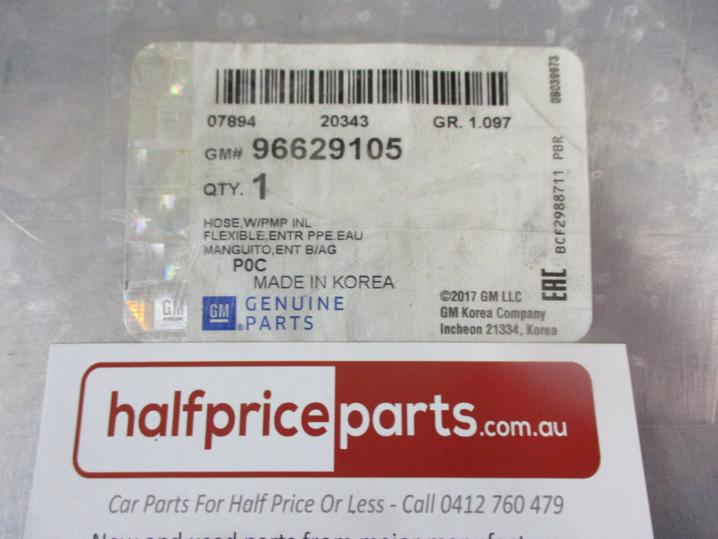 Holden Captiva Genuine Hose Water Pump Inlet New Part