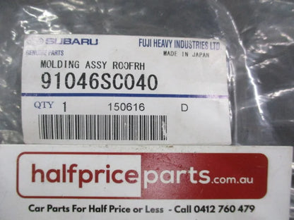 Subaru Forester Genuine Right Hand Front Roof Drip Moulding New Part