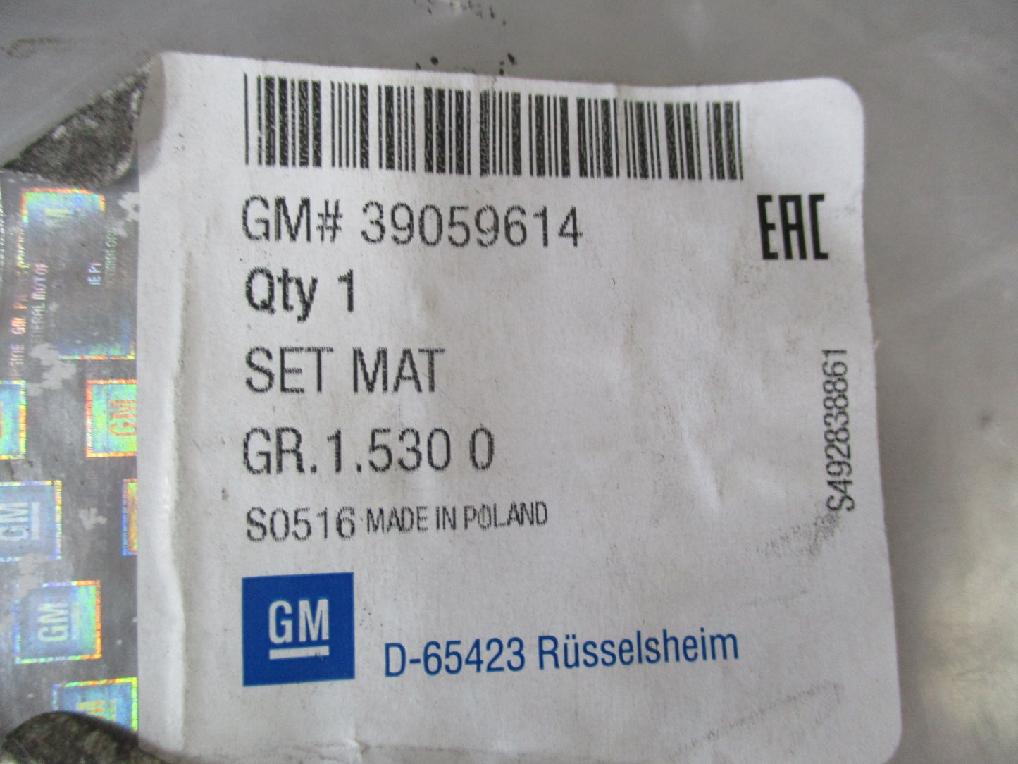 Holden Astra Genuine Tailored Rubber Mats Set Of 4 New