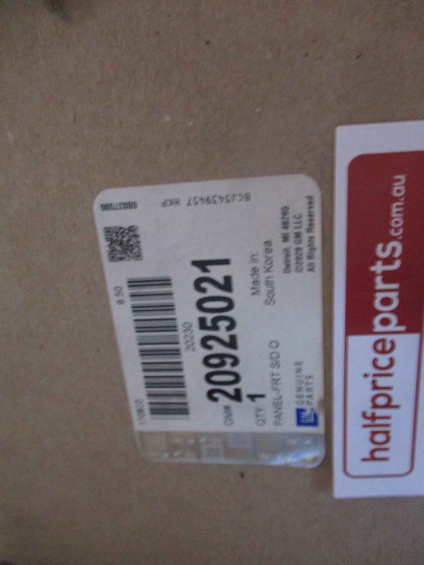 Holden Captiva Genuine Drivers Outer Door Skin (Unpainted) New Part