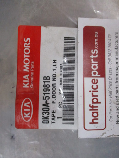 Kia Rio Genuine Front Left Hand Door Black Tape (No.1) New Part