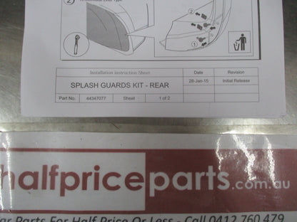 Holden MP Spark Genuine Rear Mudguard Kit New Part