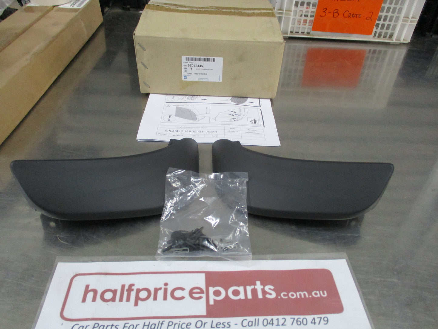 Holden MP Spark Genuine Rear Mudguard Kit New Part