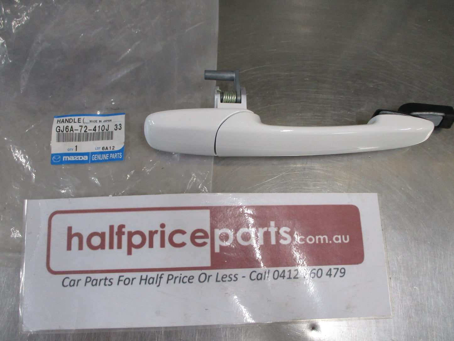 Mazda 6 Genuine Right Hand Rear Outer Door Handle (Factory White) New Part