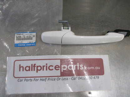 Mazda 6 Genuine Right Hand Rear Outer Door Handle (Factory White) New Part